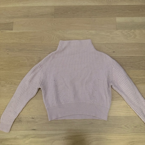 Enza Costa Lavender Cashmere Sweater Sz M - Picture 1 of 3
